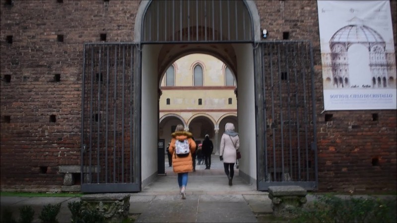Mailand Castello de Sforza deutsch, Video Screenshot, tags: tunnel unter dem sforzesco - youtube